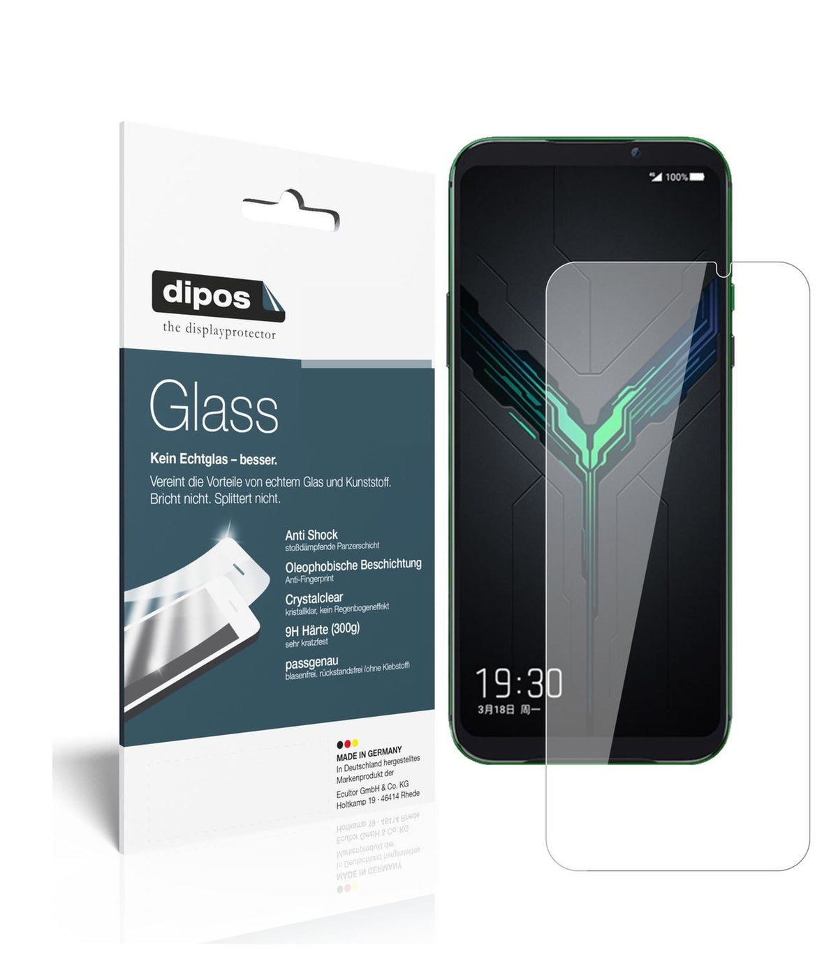 Perfekte Passform und ultimative Qualität: Unser 9H Panzerglas bietet Schutz für Xiaomi-Black Shark 3S