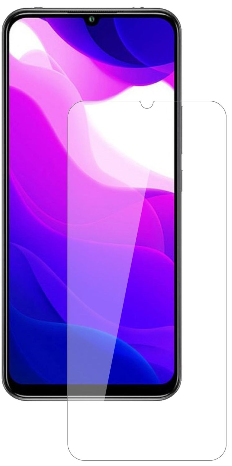 XiaomiMi 10 Lite 5G mit aufgebrachter dipos Flex Schutzfolie, glasklare Darstellung ohne Einschränkungen
