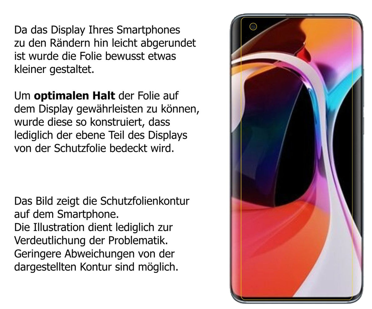 2x Schutzfolie matt für Xiaomi Mi 10 Display-Schutzfolie