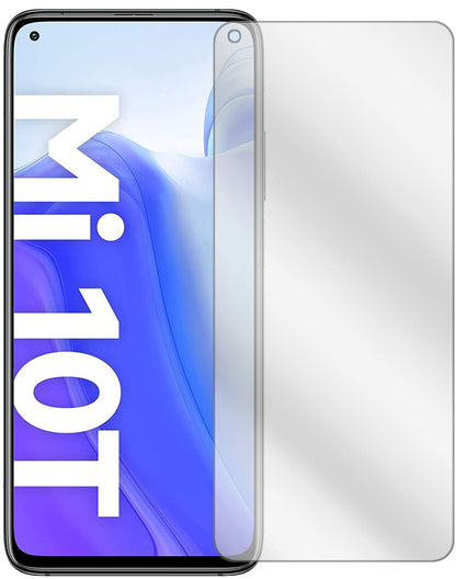XiaomiMi 10T Pro mit aufgebrachter dipos Displayschutzfolie, glasklare Darstellung ohne Einschränkungen
