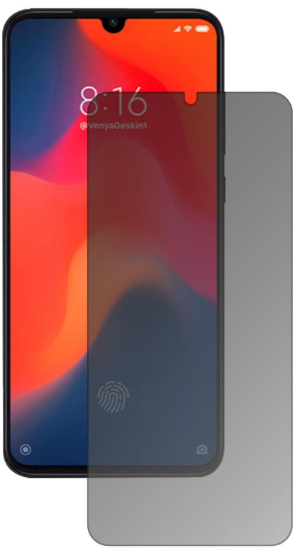 XiaomiMi 9 Pro mit aufgebrachtem dipos Displayschutz, der seitliche Einblicke blockiert