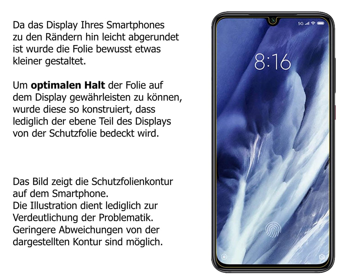 Dünne und klare Folie passend zugeschnitten für Xiaomi Mi 9 Pro 5G