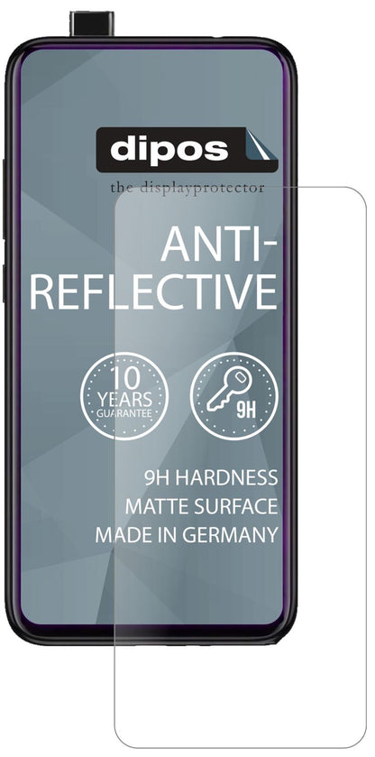 XiaomiMi 9T Pro mit aufgebrachter dipos Panzerfolie, die lästige Fingerabdrücke minimiert