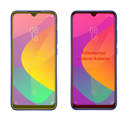 2x 3D Full Cover Schutzfolie für Xiaomi Mi A3