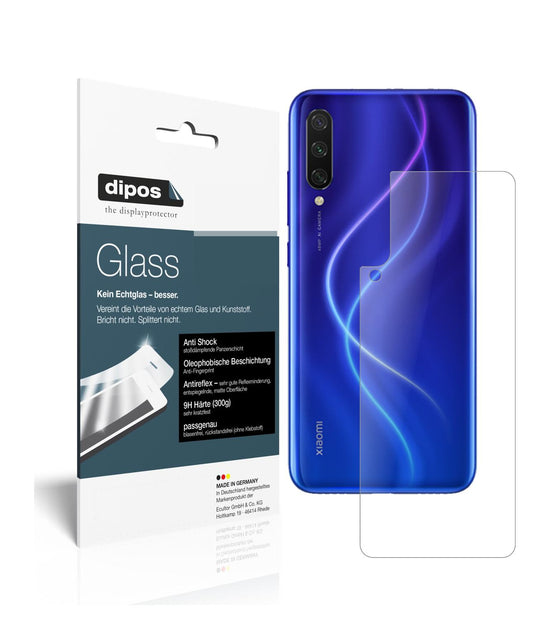 Matte Displayschutzfolie von dipos passend für Xiaomi Mi A3 Rückseite, 9H kratzfest und blasenfrei montiert
