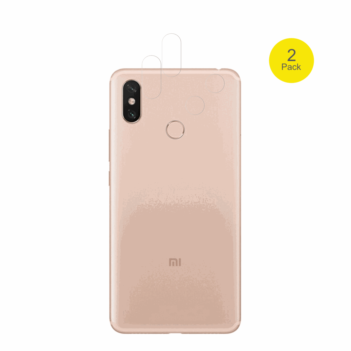 xiaomimi max 3 rückseite mit aufgebrachter dipos Displayschutzfolie, glasklare Darstellung ohne Einschränkungen
