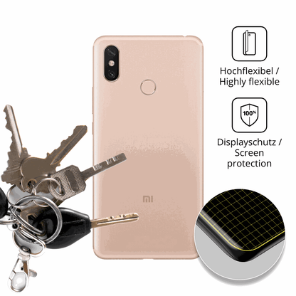2x 3D Full Cover Schutzfolie für Xiaomi Mi Max 3 Rückseite