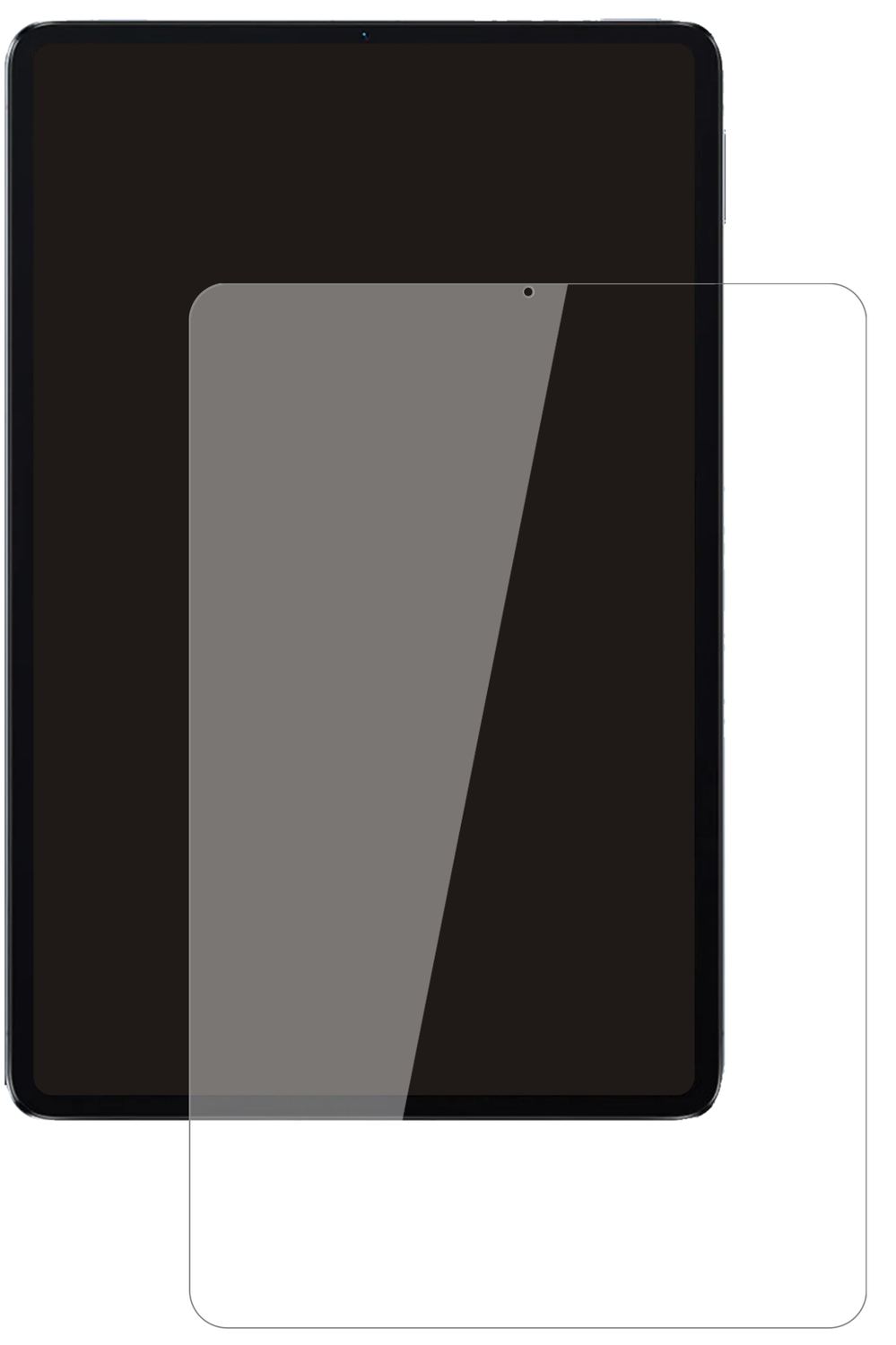 XiaomiMi Pad 5 mit aufgebrachter dipos Flex Schutzfolie, glasklare Darstellung ohne Einschränkungen