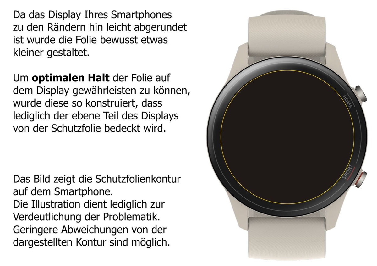 Dünne und klare Folie passend zugeschnitten für Xiaomi Mi Watch