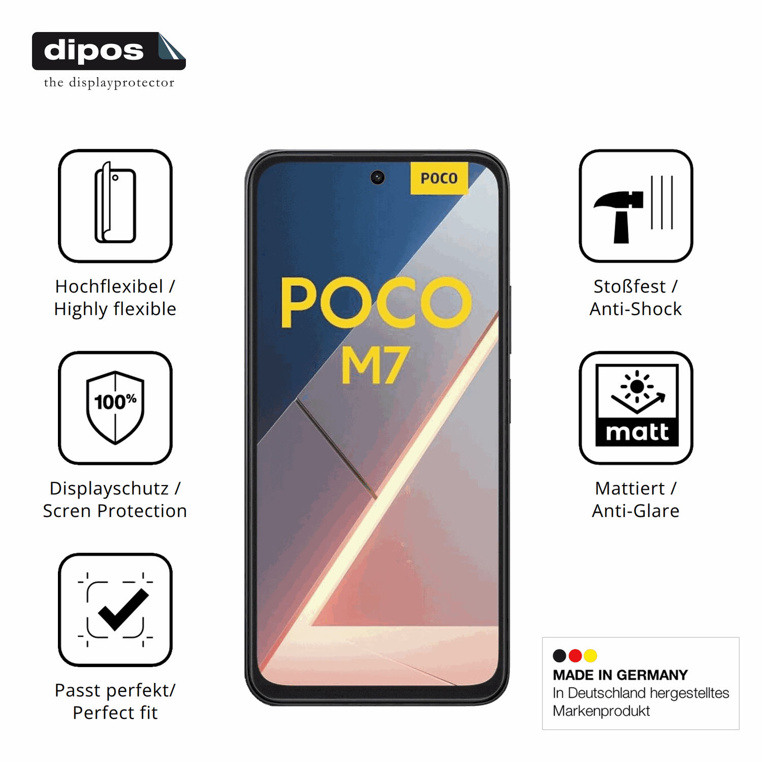 Displayschutz hergestellt in Deutschland, höchste Qualität made in Germany