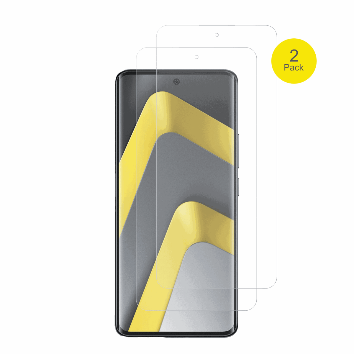XiaomiPoco M8 5G mit aufgebrachter dipos Flex Schutzfolie, glasklare Darstellung ohne Einschränkungen