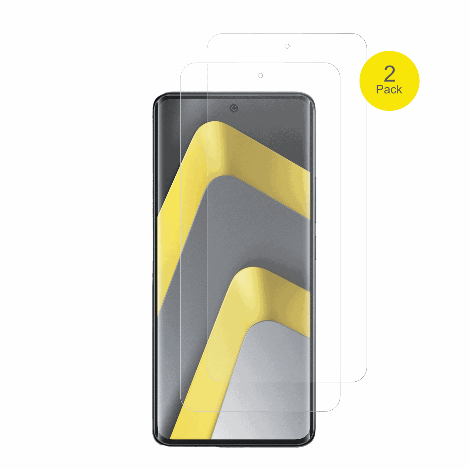 XiaomiPoco M8 5G mit aufgebrachter dipos Flex Schutzfolie, glasklare Darstellung ohne Einschränkungen
