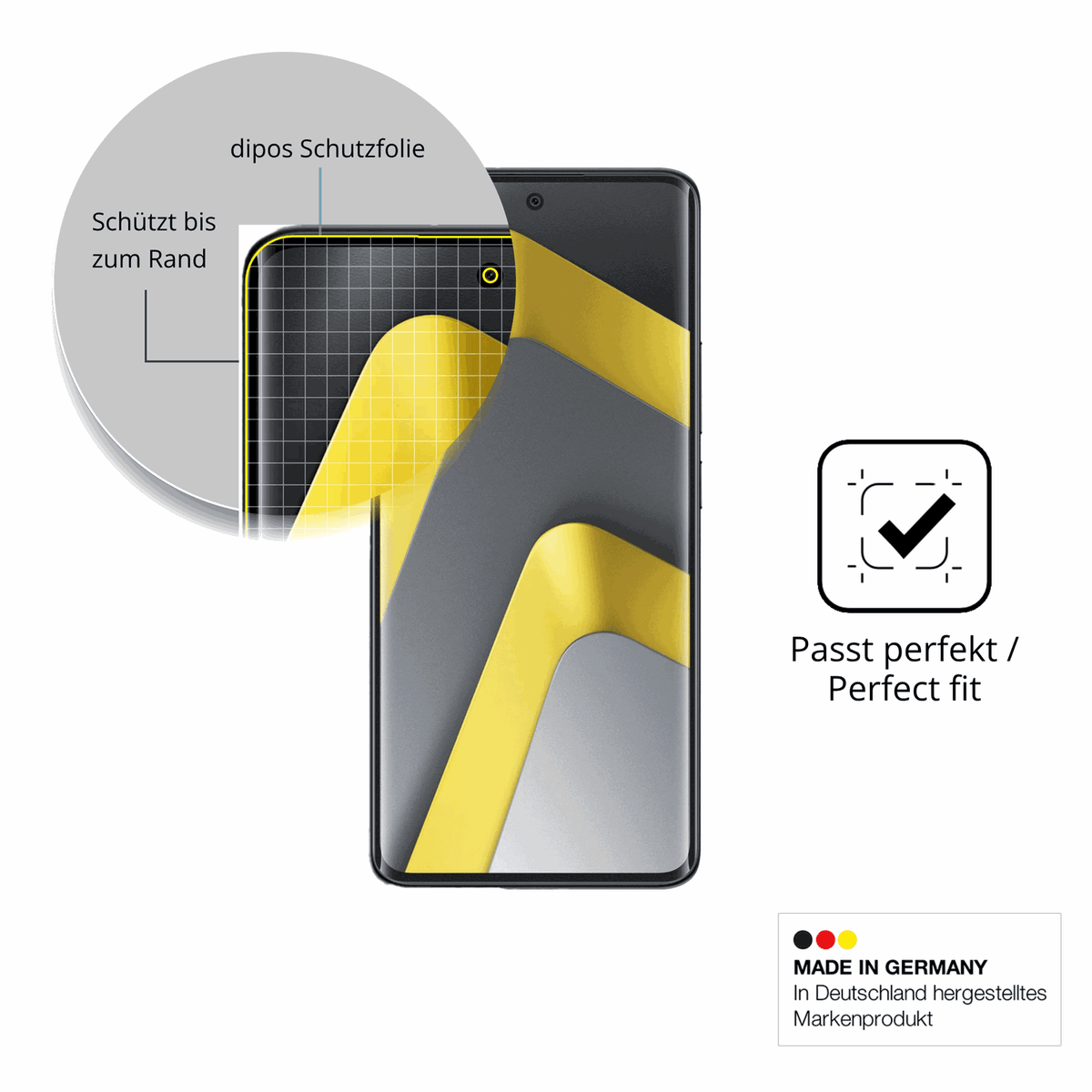 Besonders flexibler Displayschutz mit Anti-Shock-Schicht im Materialmix