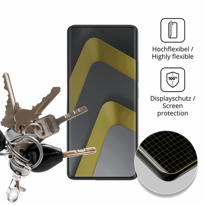 dipos Displayschutz für Xiaomi Poco M8 5G, mit Blickschutzfilter und perfekter Passform auch für die Rundungen