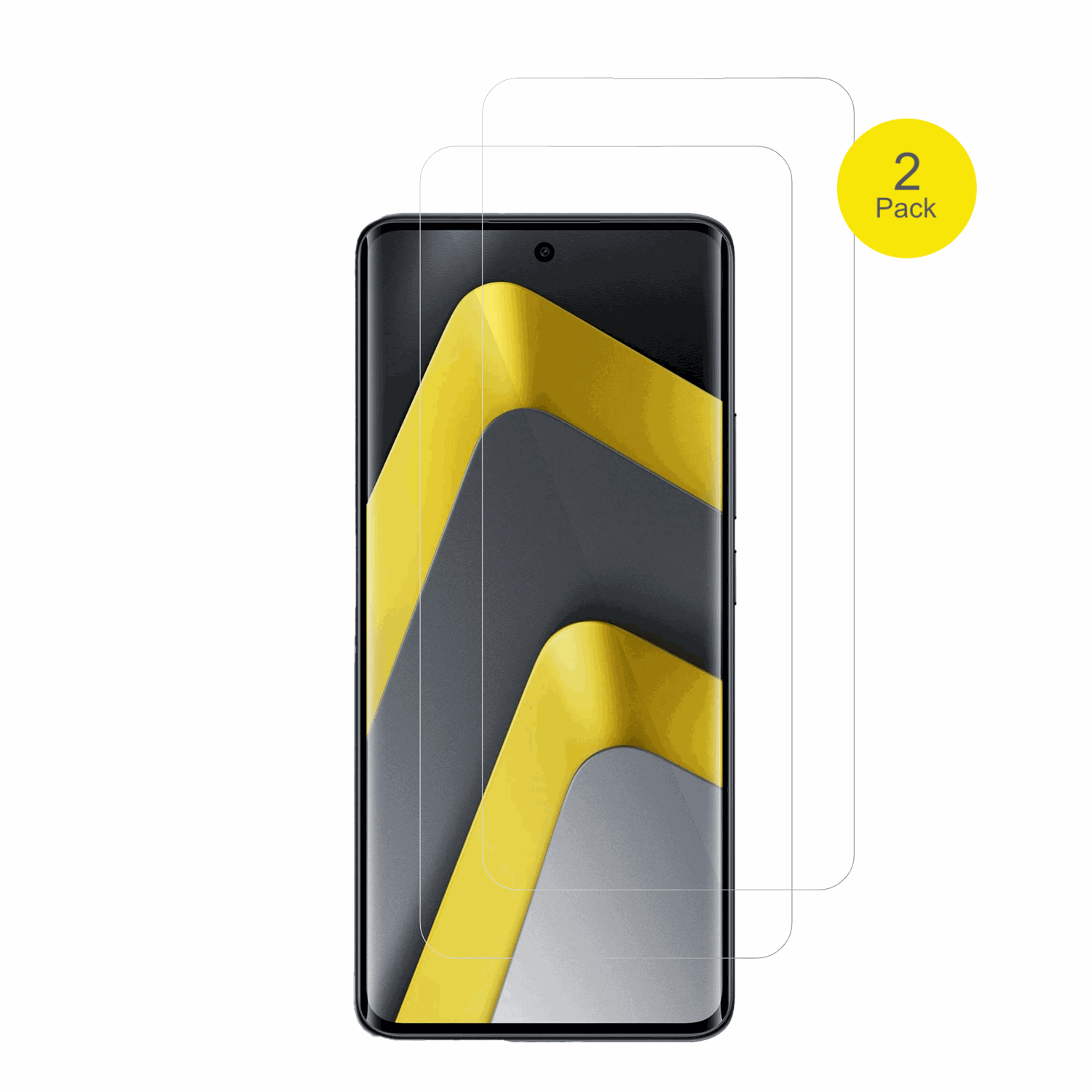 XiaomiPoco M8 5G mit aufgebrachter dipos Displayschutzfolie, glasklare Darstellung ohne Einschränkungen