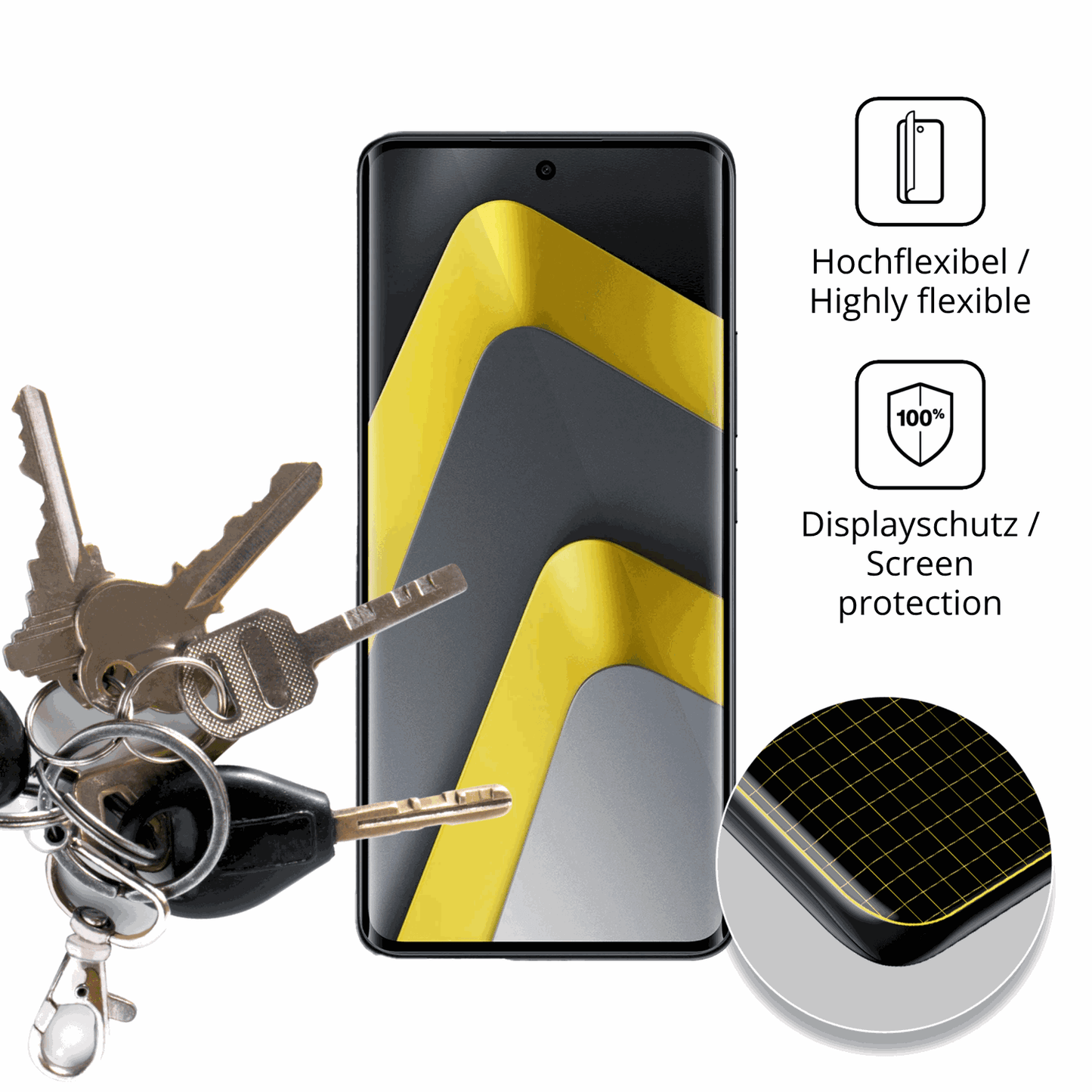 dipos Displayschutz für Xiaomi Poco M8 5G, transparente Oberfläche, geringe Dicke und perfekte Passform