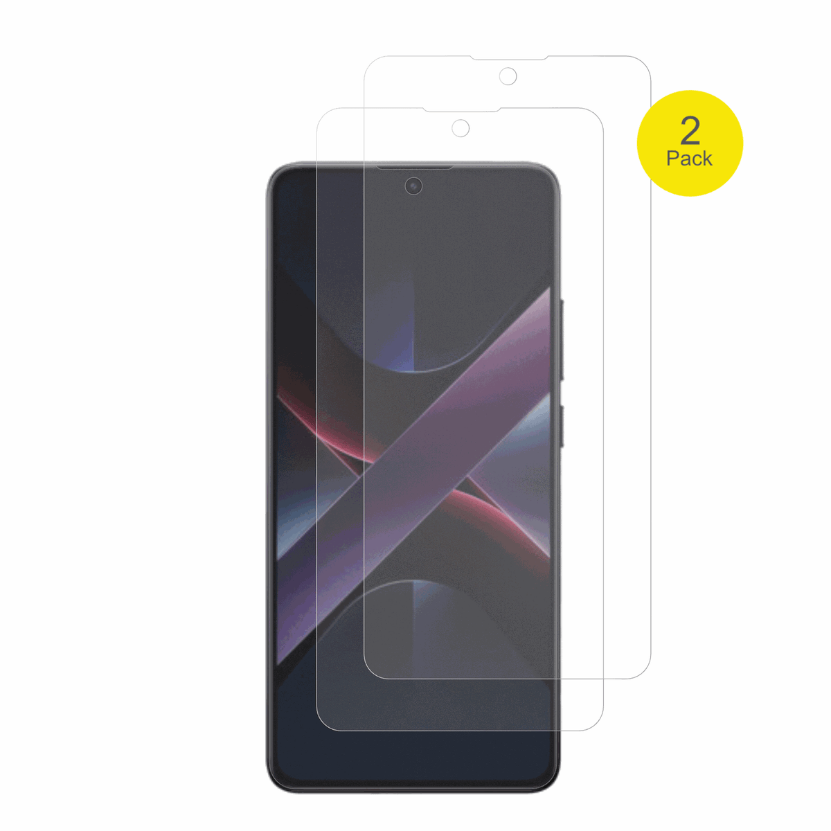 xiaomipoco x7 mit aufgebrachter dipos Flex Schutzfolie, glasklare Darstellung ohne Einschränkungen