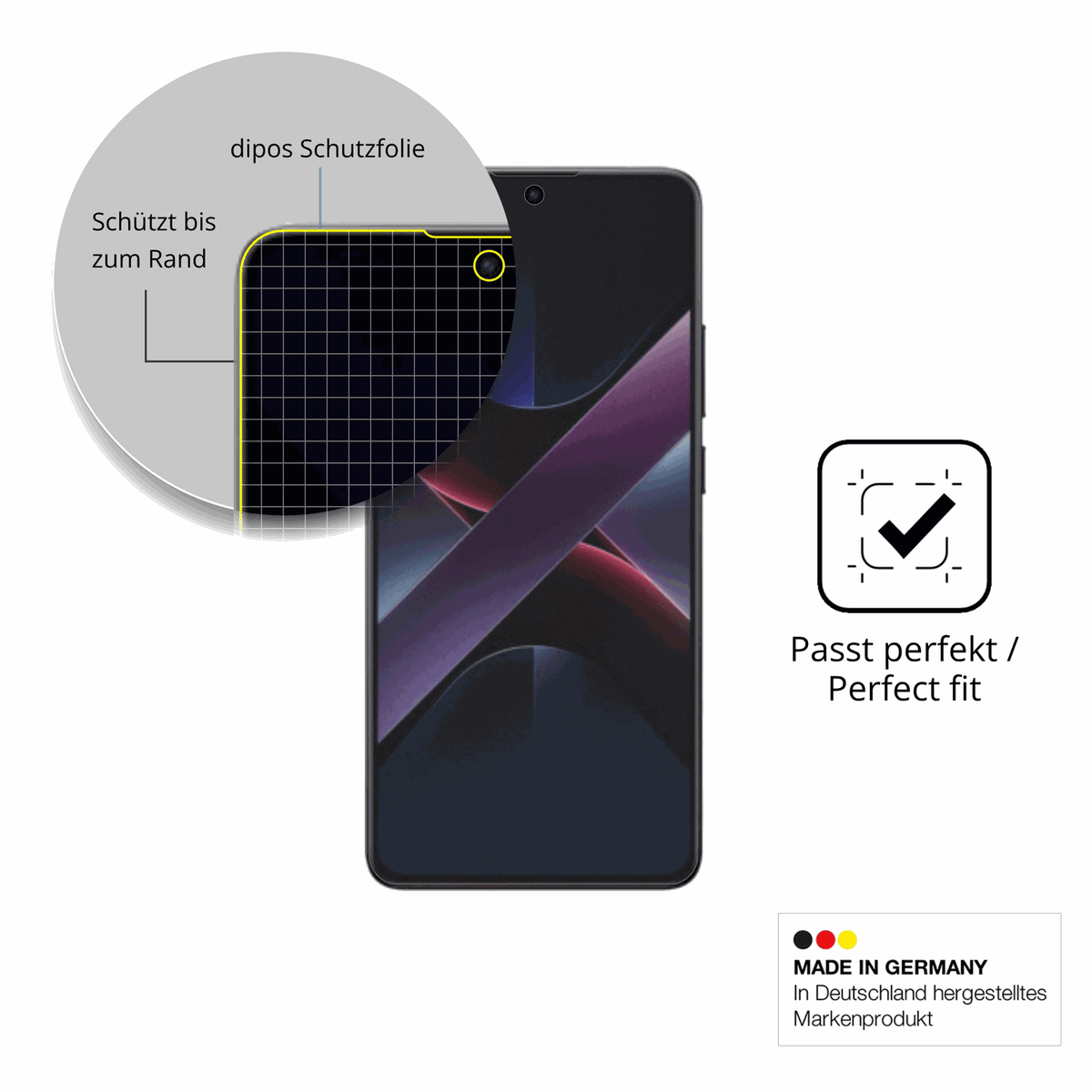Besonders flexibler Displayschutz mit Anti-Shock-Schicht im Materialmix