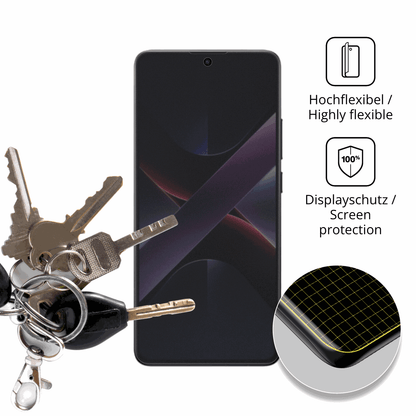dipos Displayschutz für xiaomipoco x7, mit Blickschutzfilter und perfekter Passform auch für die Rundungen