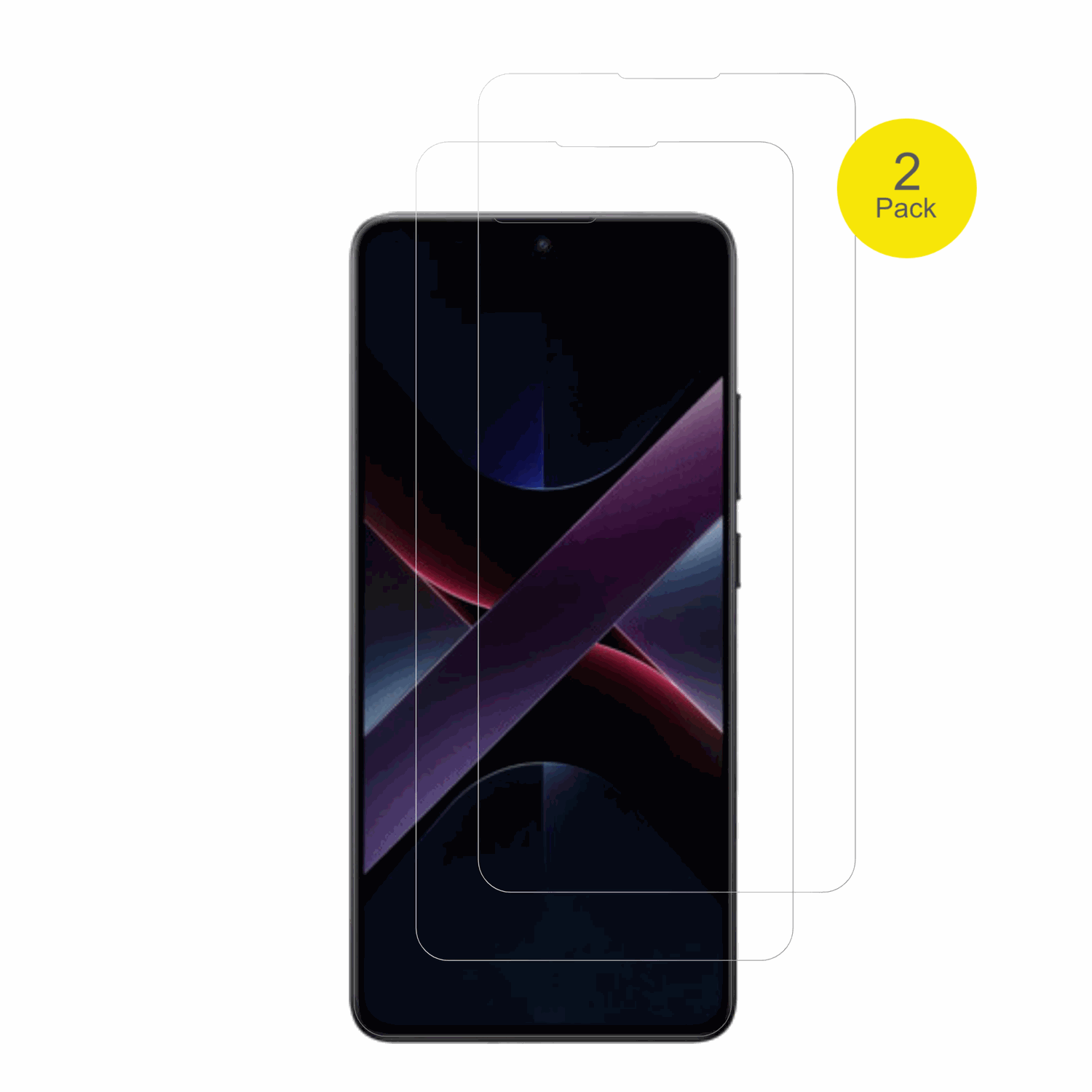 xiaomipoco x7 mit aufgebrachter dipos Displayschutzfolie, glasklare Darstellung ohne Einschränkungen