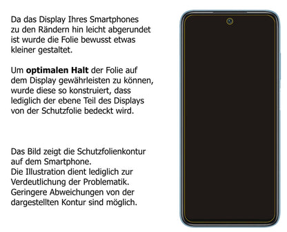 1x 9H Schutzfolie für Xiaomi Redmi 10 Panzerfolie