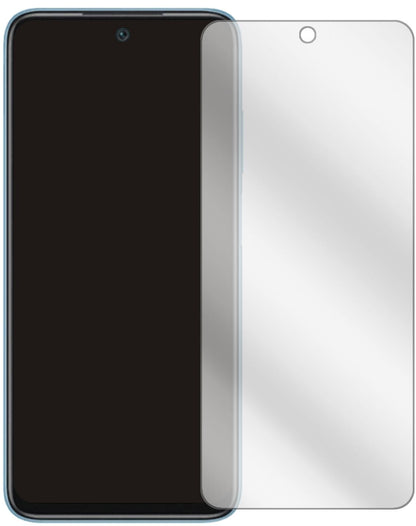 XiaomiRedmi 10 mit aufgebrachter dipos Displayschutzfolie, glasklare Darstellung ohne Einschränkungen