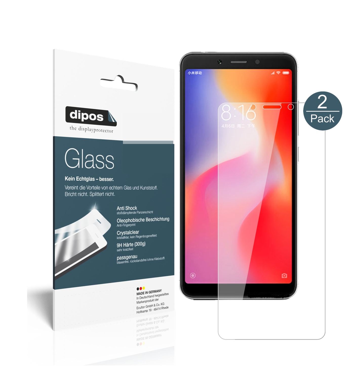 Perfekte Passform und ultimative Qualität: Unser 9H Panzerglas bietet Schutz für Xiaomi-Redmi 6