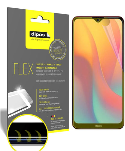 Klare Displayschutzfolie von dipos passend für Xiaomi Redmi 9C, 100% Displayabdeckung und blasenfreie Montage