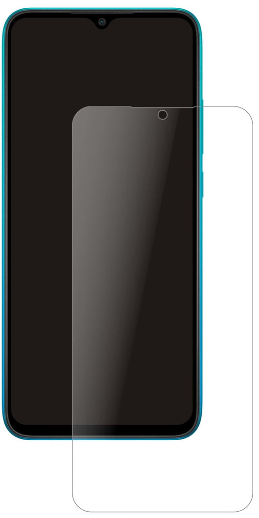 XiaomiRedmi 9i Sport mit aufgebrachter dipos Panzerfolie, die lästige Fingerabdrücke minimiert