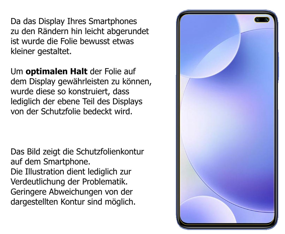 Blickschutzfolie für Xiaomi POCO X2 matt Schutzfolie Privacy