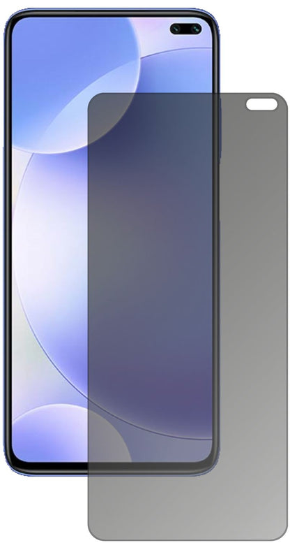 XiaomiRedmi K30 5G Racing mit aufgebrachtem dipos Displayschutz, der seitliche Einblicke blockiert