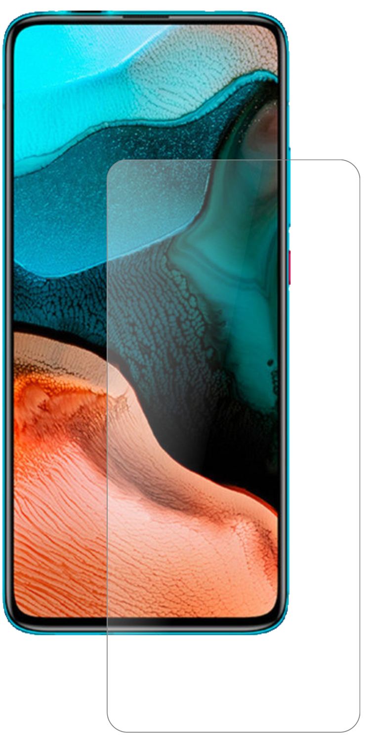 XiaomiRedmi K30 Ultra mit aufgebrachter dipos Panzerfolie, die lästige Fingerabdrücke minimiert