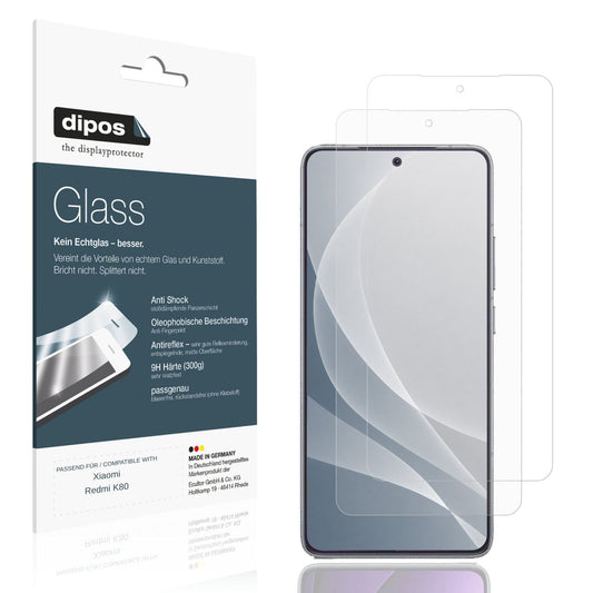 Matte Displayschutzfolie von dipos passend für Xiaomi Redmi K80, 9H kratzfest und blasenfrei montiert