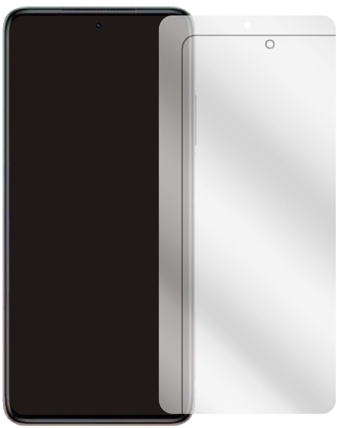 XiaomiRedmi Note 11T mit aufgebrachter dipos Displayschutzfolie, glasklare Darstellung ohne Einschränkungen