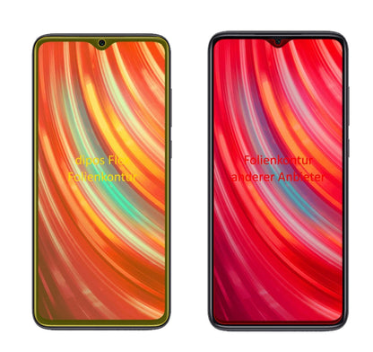 2x 3D Full Cover Schutzfolie für Xiaomi Redmi Note 8 Pro