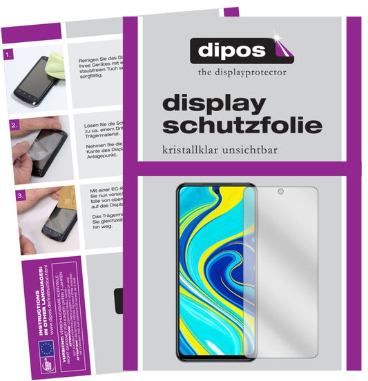 6x Schutzfolie klar für Xiaomi Redmi Note 9S Display-Schutzfolie