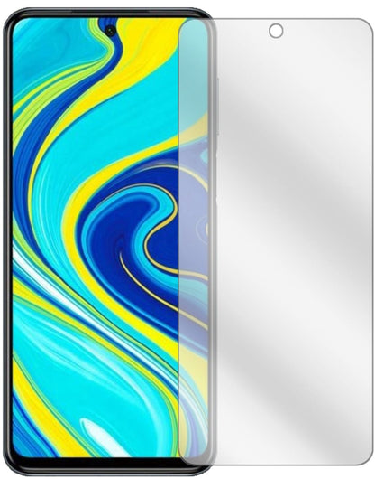 XiaomiRedmi Note 9S mit aufgebrachter dipos Displayschutzfolie, glasklare Darstellung ohne Einschränkungen