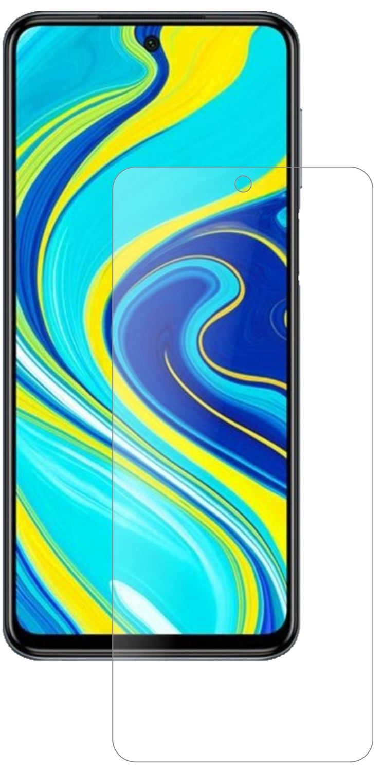 XiaomiRedmi Note 9S mit aufgebrachter dipos Panzerfolie, die lästige Fingerabdrücke minimiert