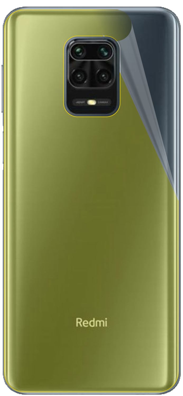 dipos Displayschutz für Xiaomi Redmi Note 9S Rückseite, transparente Oberfläche, geringe Dicke und perfekte Passform