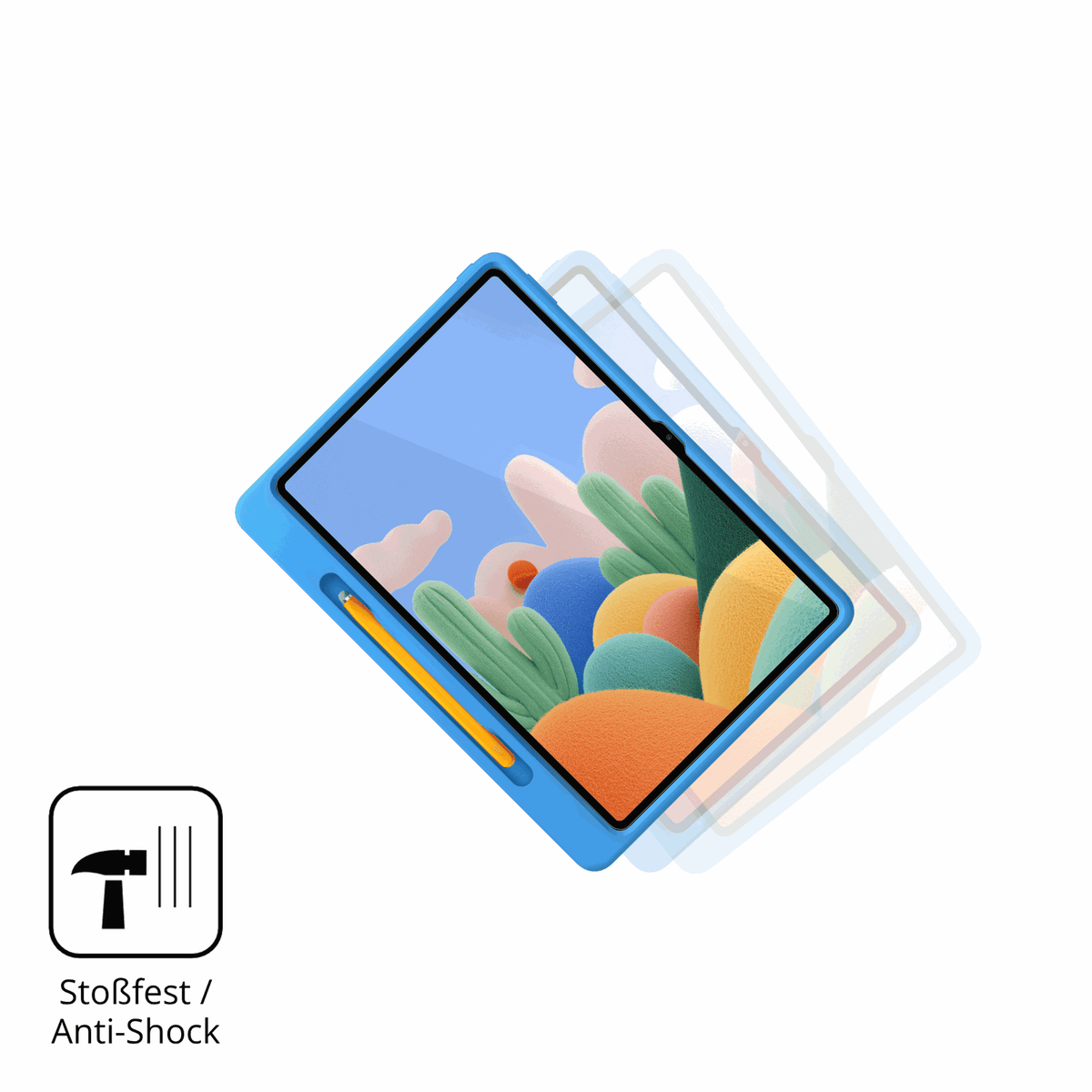 Schutz gegen Kratzer auf dem Xiaomi Redmi Pad 2 Play Bundle Glas durch Schlüssel, Stöße gegen die Tischkante oder Stürze