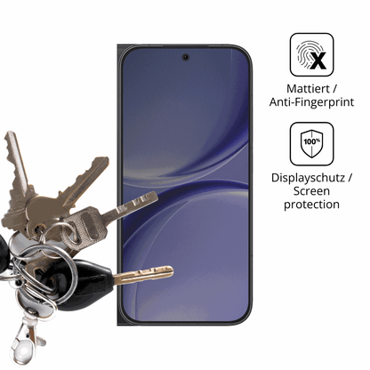 dipos Displayschutz für Xiaomi Redmi Turbo 5, mattierte Oberfläche, Blickschutzfilter und perfekter Passform