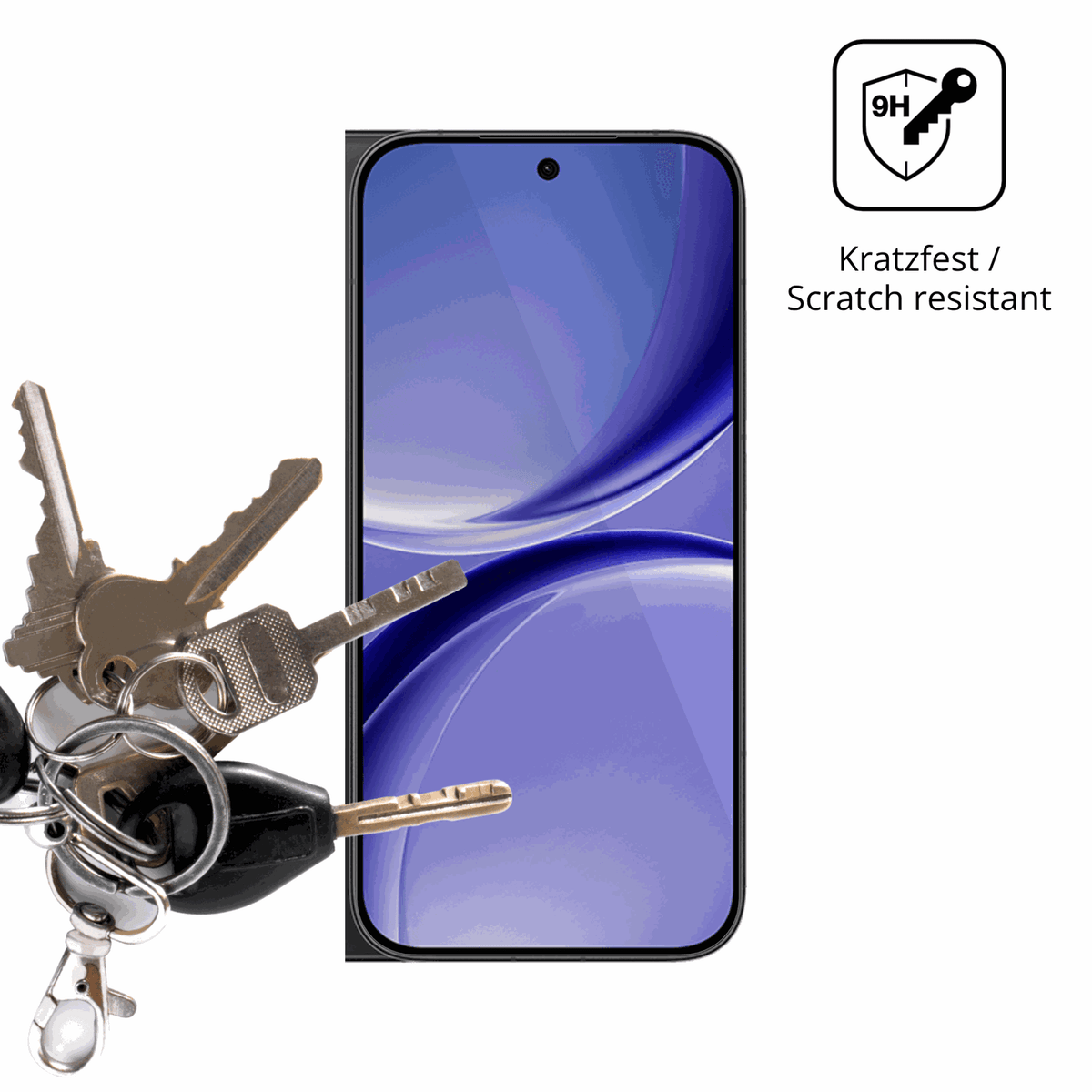 dipos Displayschutz für Xiaomi Redmi Turbo 5, transparente Oberfläche, perfekte Passform auch für die Rundungen