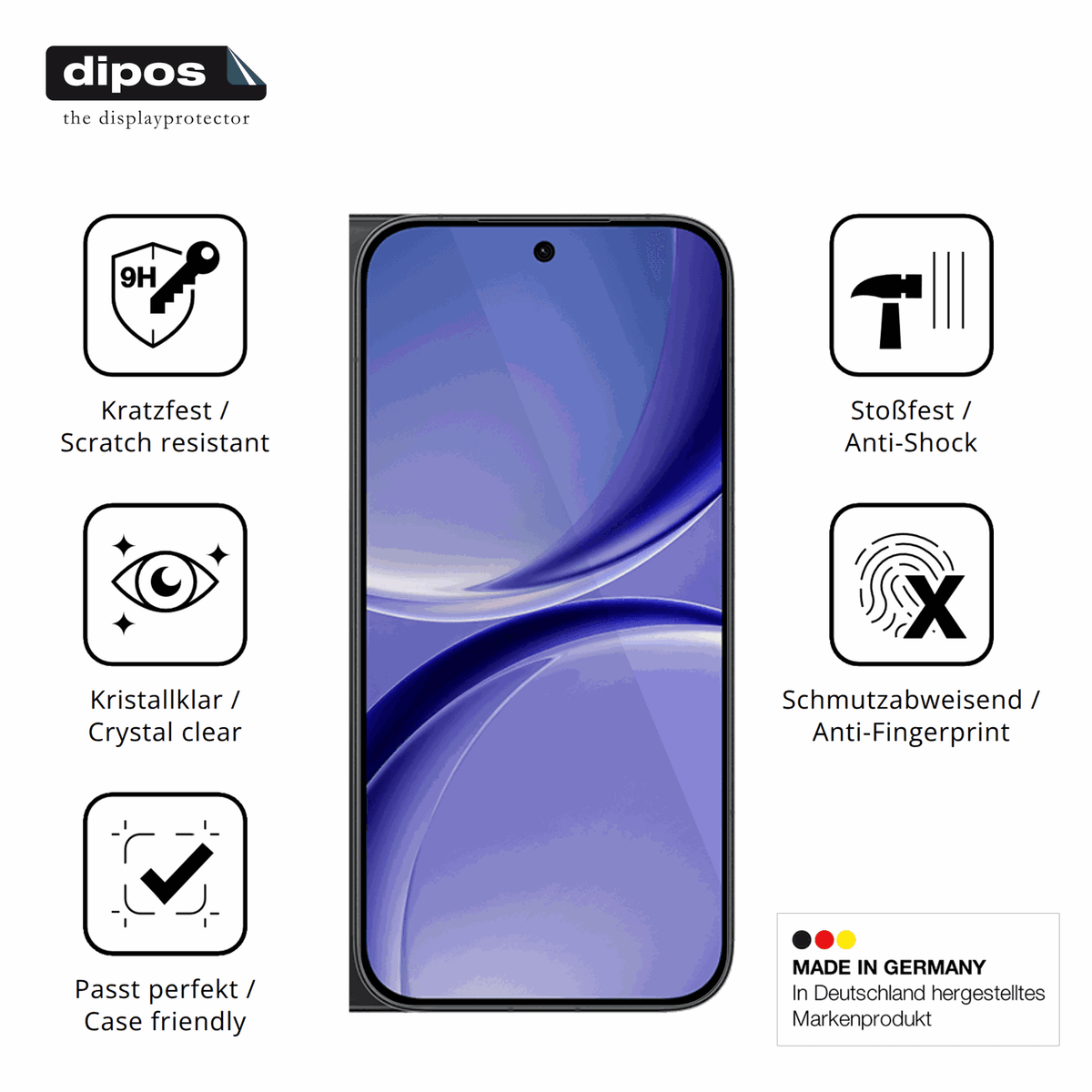 Displayschutz hergestellt in Deutschland, höchste Qualität made in Germany