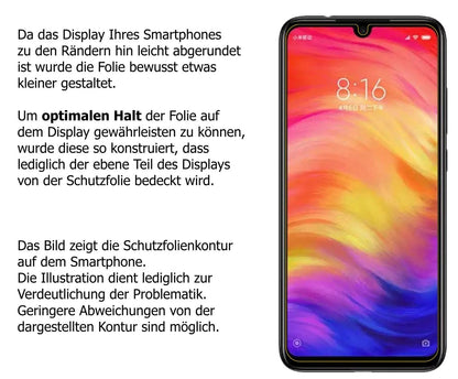 Dünne und klare Folie passend zugeschnitten für Xiaomi Redmi Y3