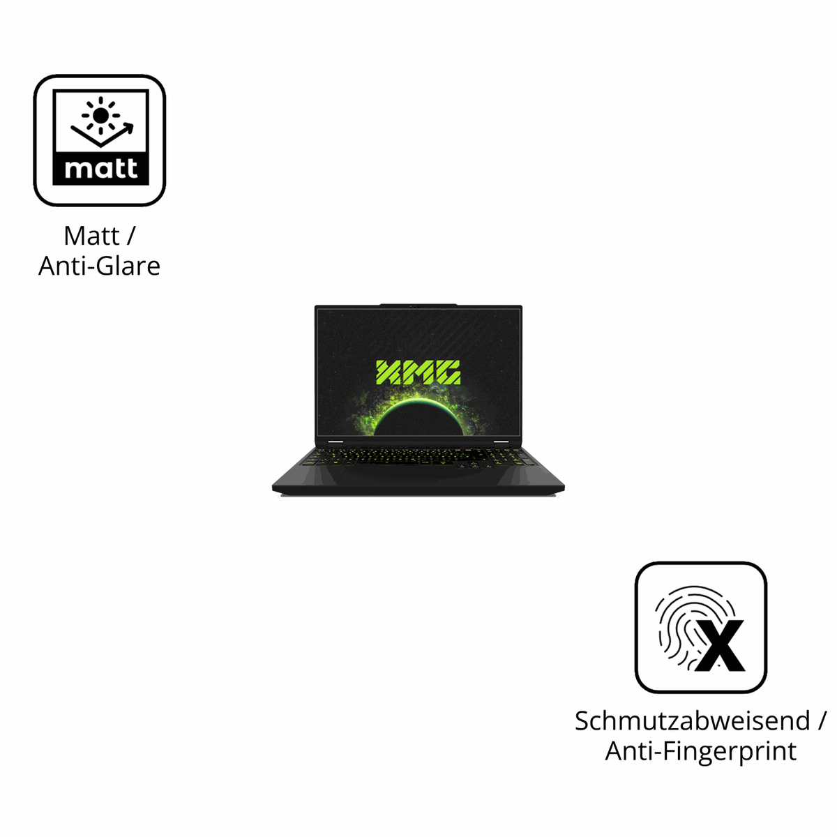 9H Hartbeschichtete, flexible Folie passend zugeschnitten für XMG Apex 16 Max