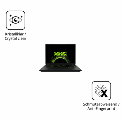 Flexible TPU-Folie passend zugeschnitten für XMG Apex 16 Max, vollständige Abdeckung