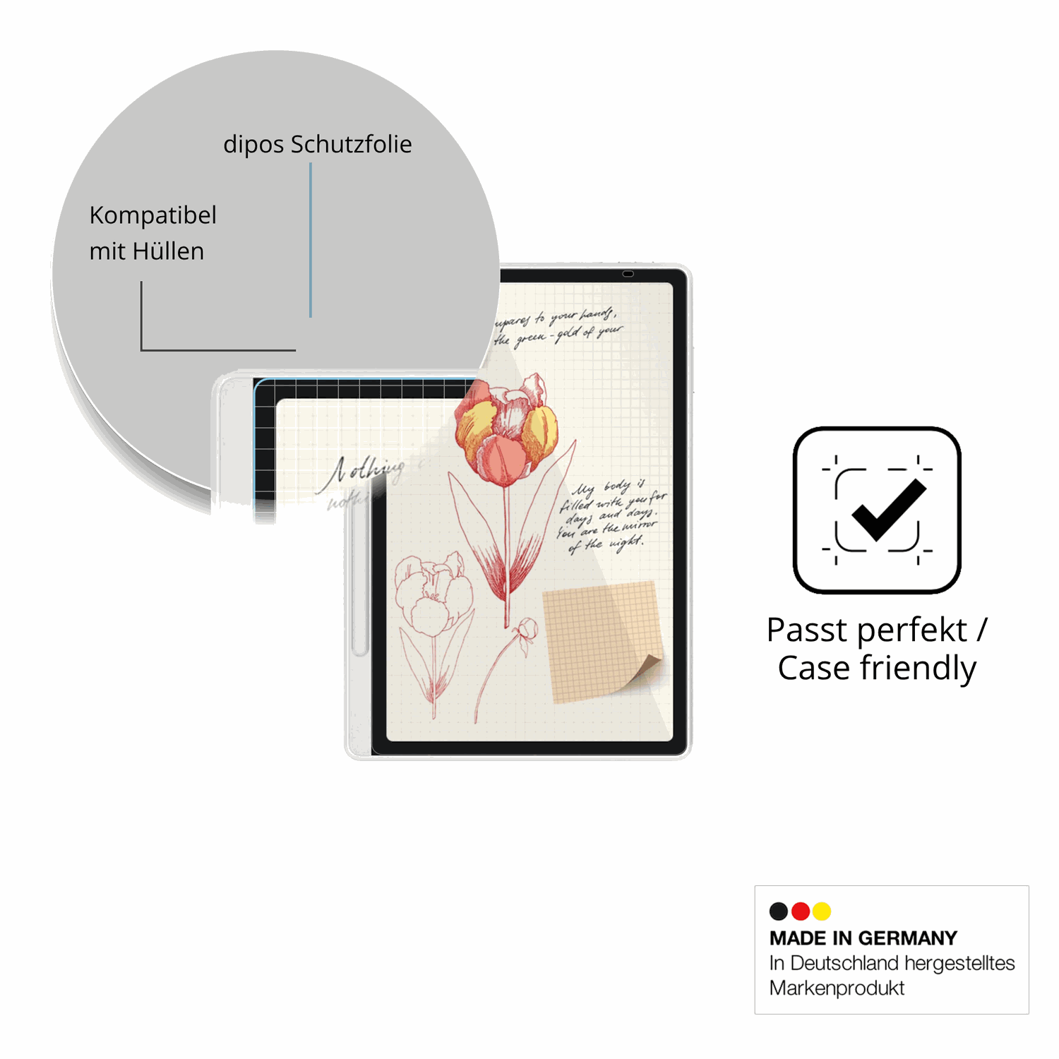 Dünne und klare Folie passend zugeschnitten für XP-Pen Magic Note Pad