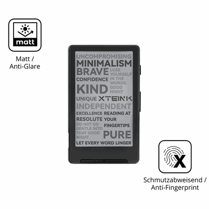 9H Hartbeschichtete, flexible Folie passend zugeschnitten für Xteink X4 eReader