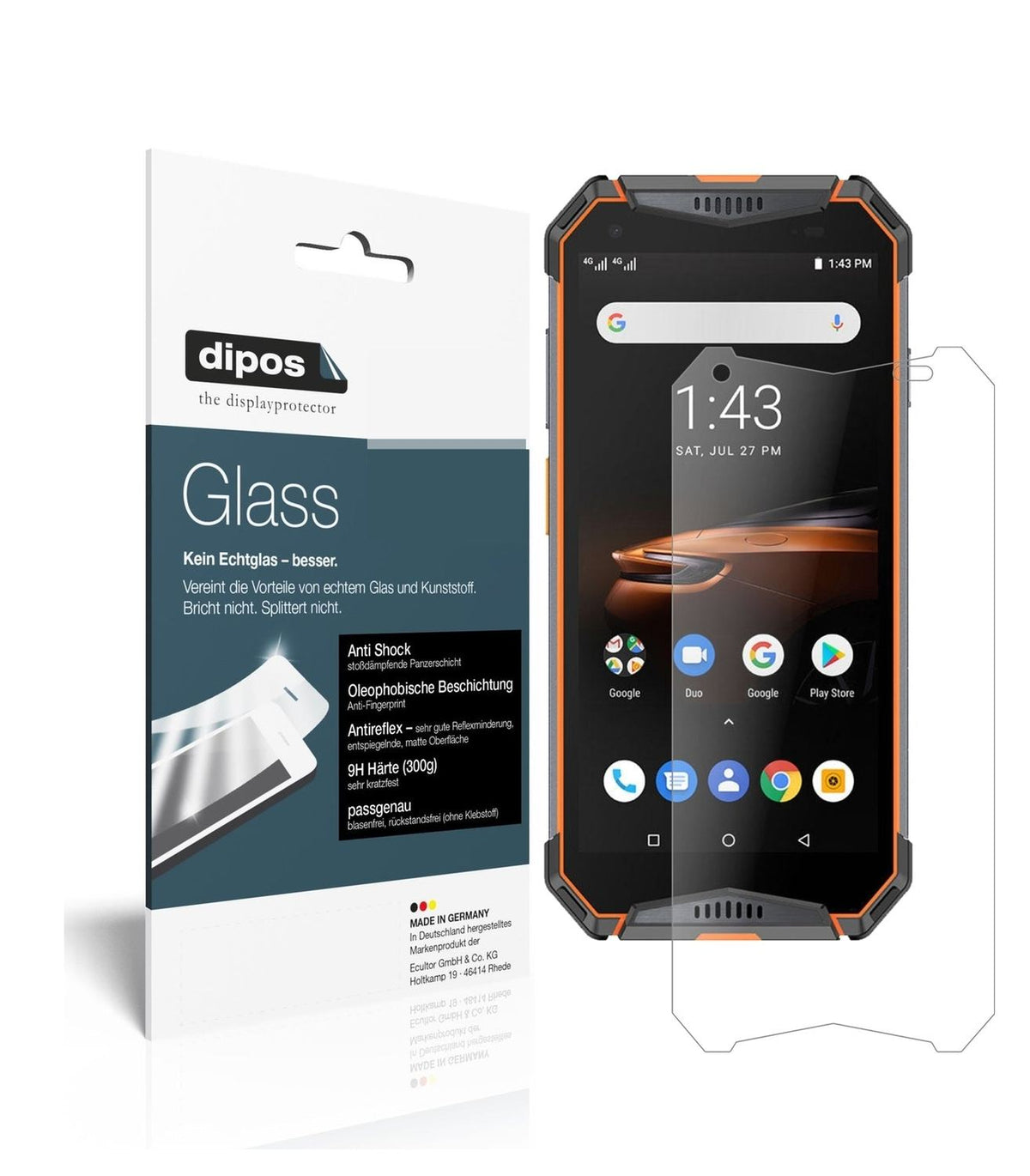 1x 9H Schutzfolie matt für Ulefone Armor 3W Panzerfolie