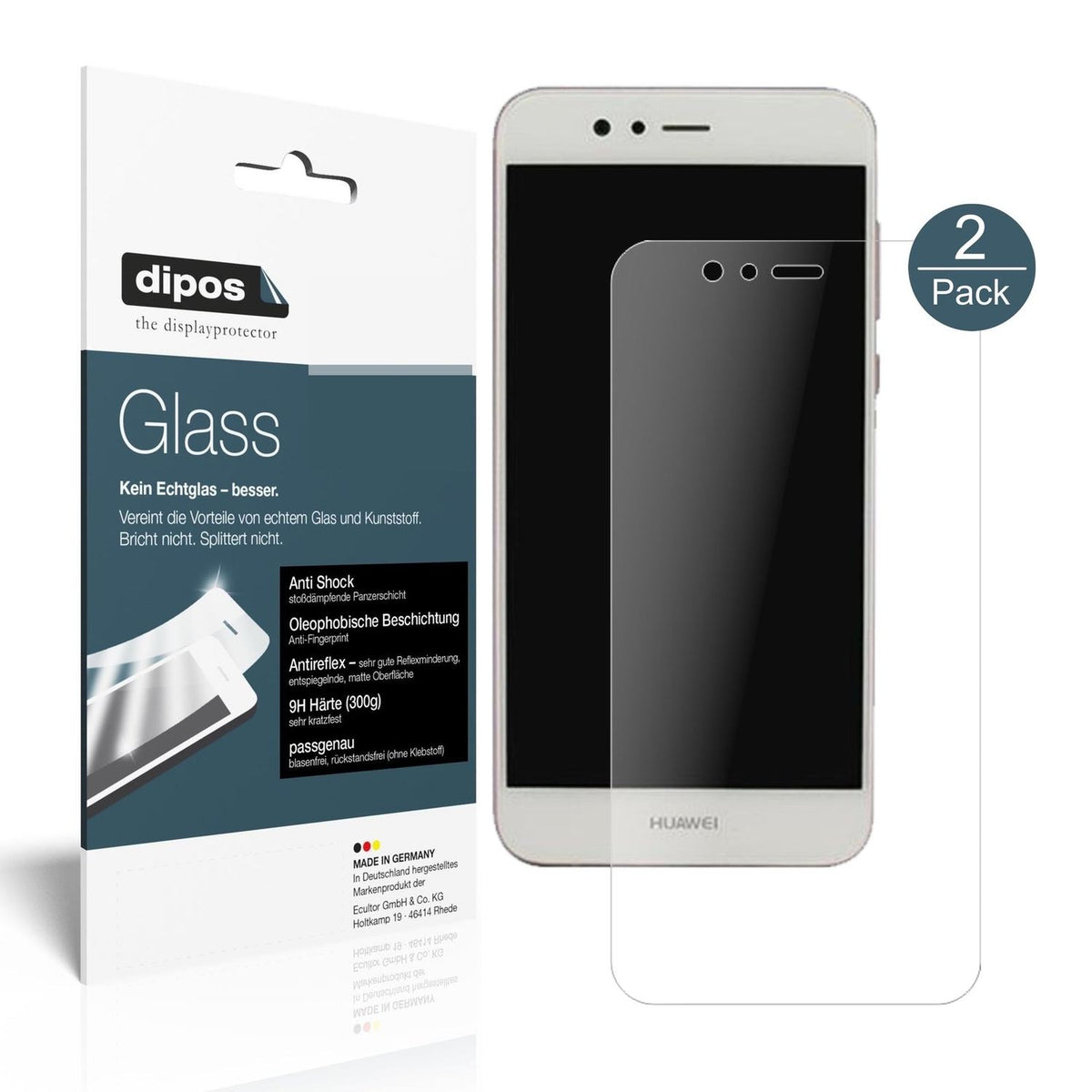 1x 9H Schutzfolie matt für Huawei Nova 2 Plus Panzerfolie